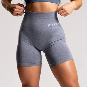 P'TULA Seamless Shorts Color Tide Blue Size LARGE